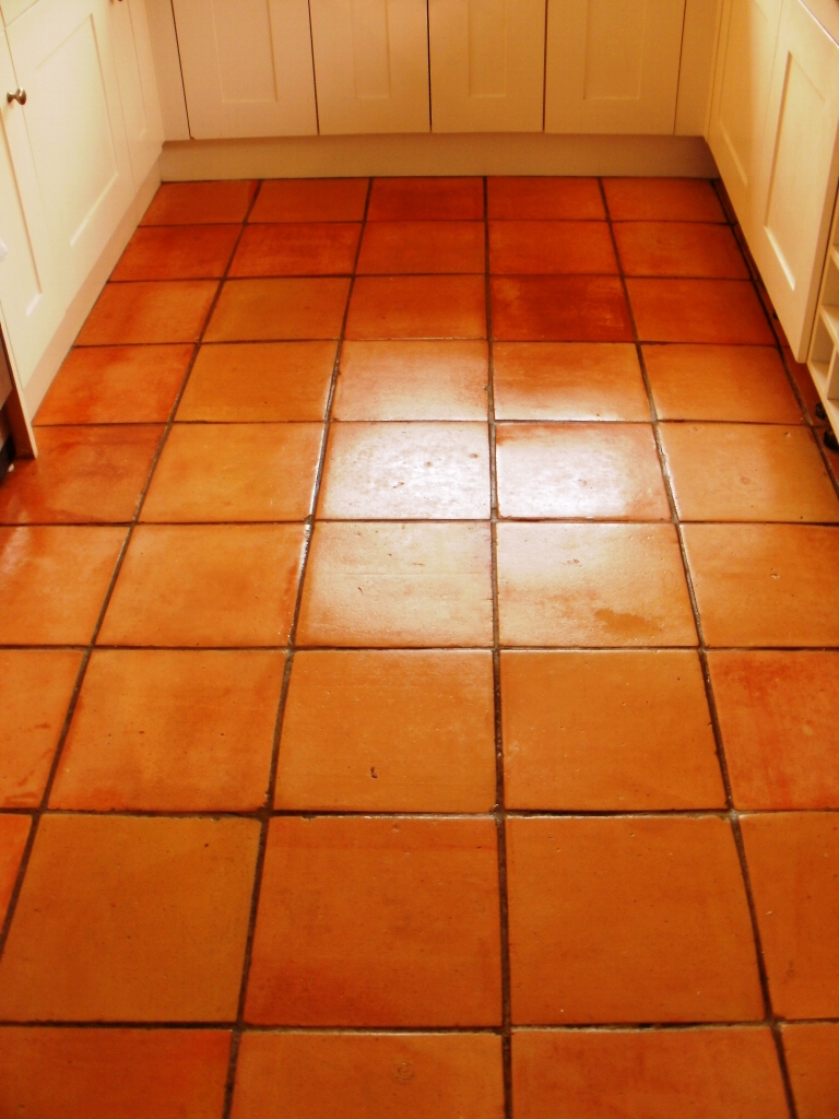 Terracotta Tile After Cleaning in Tooting