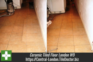 Ceramic Tiled Floor Cleaned in London W9