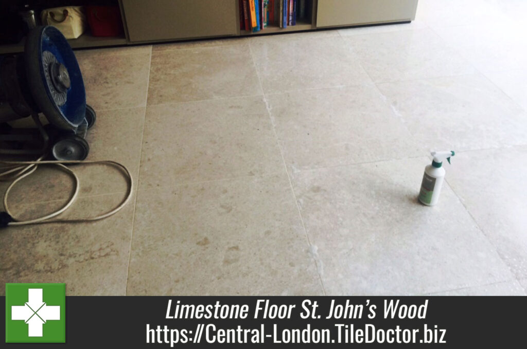 Cleaning, Burnishing and Sealing a Limestone Floor in St. John’s Wood