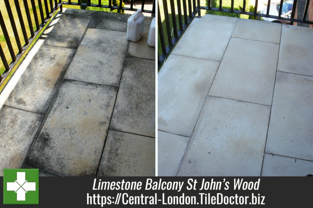 Cleaning a Limestone Balcony in St John’s Wood