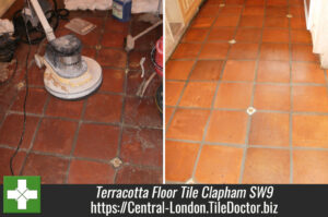 Terracotta Floor Tile Restoration in Clapham SW9