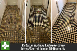 Victorian Tiled Hallway Floor Restored Ladbroke Grove