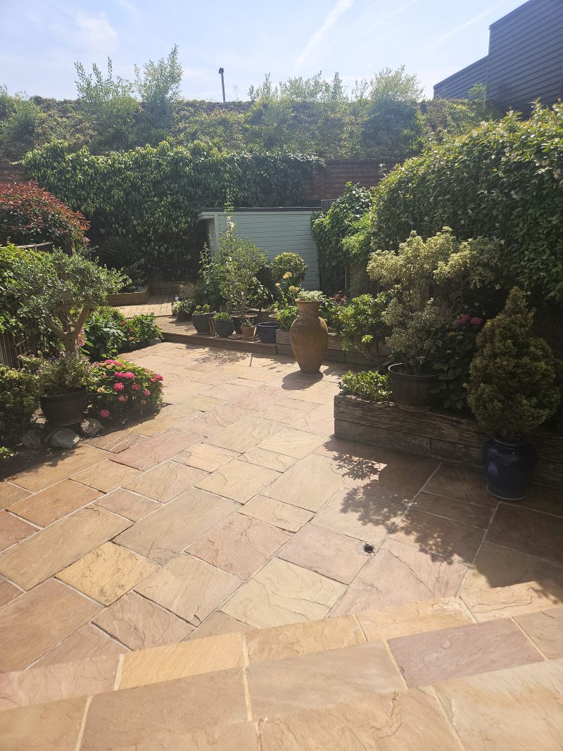 Multicoloured Sandstone Patio After Renovation Little Venice Multicoloured Sandstone Patio After Renovation Little Venice